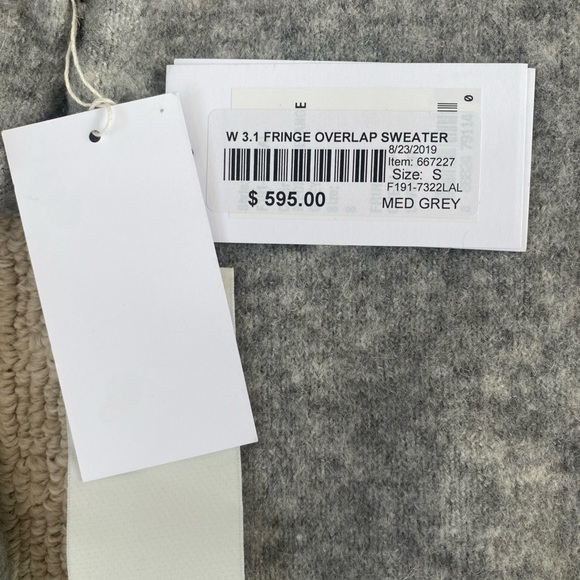 Grey Phillip Lim 3.1 Fringe Overlap Sweater- size Small - Picture 12 of 16